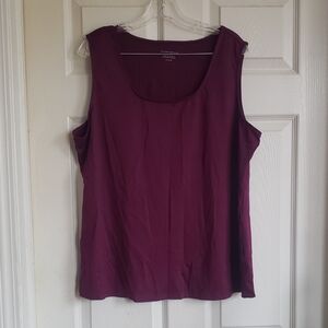 Charter Club Deep Plum Scoop Neck Tank